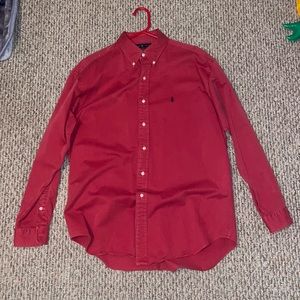 Ralph Lauren Polo shirt lighter color red mens large  blake 100% cotton